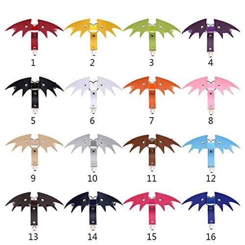 LQH Mujeres de Halloween Punk Alas del corazón de la Correa de Liga de Cuero de imitación Anillo Ajustable del Muslo