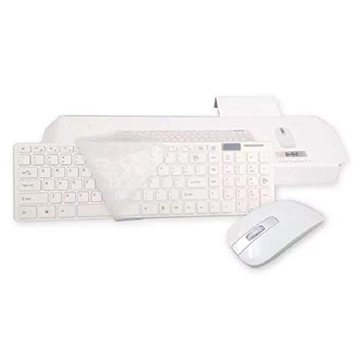 LQH Teclado Teclado Ordinaria ratón Teclado for Juegos de Ordenador ratón Teclado Teclado inalámbrico configurado Diseño Ultrafino Ligero Ultra-Delgado Teclado inalámbrico Negro (Color : White)