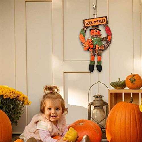 LQH Trick or Treat 1pc Halloween Boo Guirnalda de la Moda espantapájaros Lindo Bird decoración de la Puerta de la Guirnalda Ornamento Colgante del Partido for la decoración casera Crafts (Size : 2)