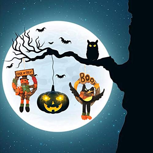 LQH Trick or Treat 1pc Halloween Boo Guirnalda de la Moda espantapájaros Lindo Bird decoración de la Puerta de la Guirnalda Ornamento Colgante del Partido for la decoración casera Crafts (Size : 2)