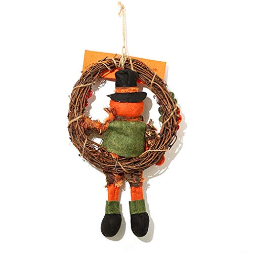 LQH Trick or Treat 1pc Halloween Boo Guirnalda de la Moda espantapájaros Lindo Bird decoración de la Puerta de la Guirnalda Ornamento Colgante del Partido for la decoración casera Crafts (Size : 2)