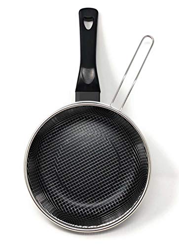 LS Kitchen - Sartén Freidora con Cestillo - Inducción Rápida - 24 cm - Negra
