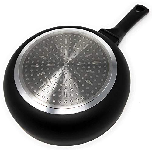 LS Kitchen - Sartén Freidora con Cestillo - Inducción Rápida - 24 cm - Negra