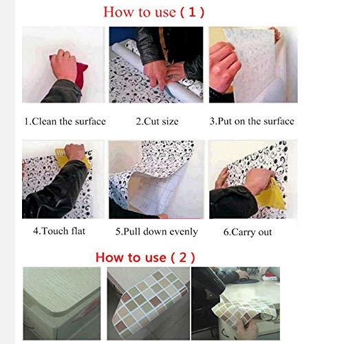 lsaiyy 3m / 5m / 10m Papel de Pared Autoadhesivo Muebles Pegatinas de Pared Dormitorio Sala de Estar Fondo Gabinete de Cocina Papel Pintado a Prueba de Agua como se Muestra 60CMx5M