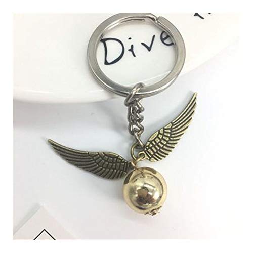 LSBXWL Llavero Collar Ángel del Estilo de la joyería Espía de Oro Pendientes de la Vendimia del ala Llavero Llavero del Encanto for los Hombres de Las Mujeres Llavero (Color : Copper)