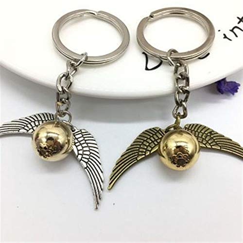 LSBXWL Llavero Collar Ángel del Estilo de la joyería Espía de Oro Pendientes de la Vendimia del ala Llavero Llavero del Encanto for los Hombres de Las Mujeres Llavero (Color : Copper)