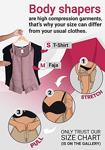 LT. Rose 21113 Fajas Colombianas Reductoras Adelgazantes Postparto para Mujer Cocoa XL