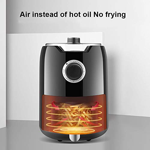 LTLCLZ Freidora De Aire Sin Aceite Cesta Antiadherente 2,5 L Capacidad Selector De Temperatura 80-200°, Apagado Automático 800W