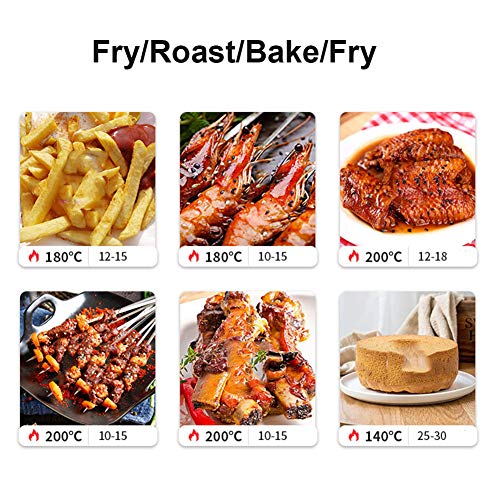 LTLCLZ Freidora De Aire Sin Aceite Cesta Antiadherente 2,5 L Capacidad Selector De Temperatura 80-200°, Apagado Automático 800W
