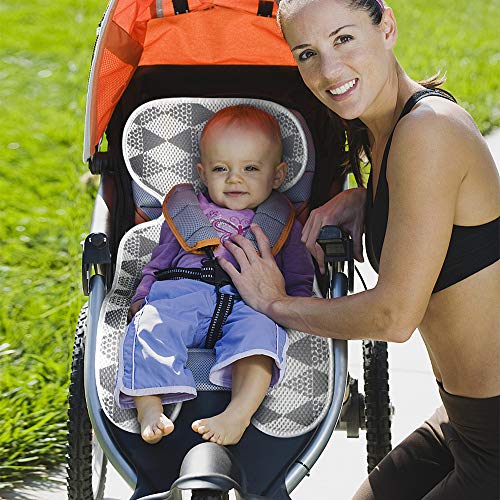 Luchild Colchoneta Silla Paseo Universal Colchoneta para Cochecito y Carro Bebe Transpirable Cojín Cómodo Respirable del Niño-Gris