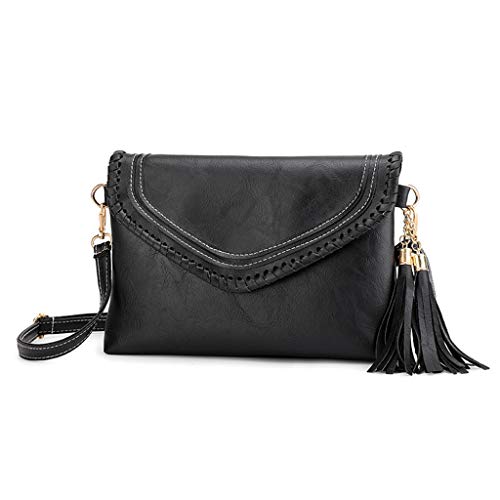 Luckycat bolso Elegante del Bandolera Borla Color del Golpe del diseño Bolso Crossbody del Satchel del Mensajero del Estilo Bolsos Bandolera De Pequeña Piel De Baratos Bolso Hombro Para Mujer Niñas