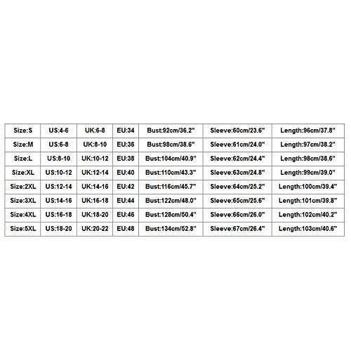 LUCKYCAT Tallas Grandes, para Mujer, Moda, Pliegues, Fruncido, Largo, túnica, Cuello, Blusa, Tops, Tops (Negro, 5XL-Large)