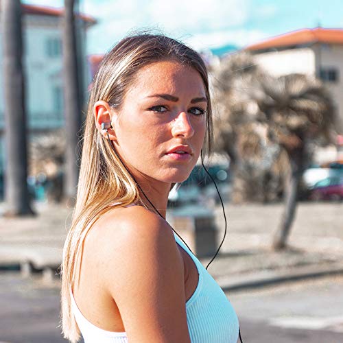 LUDOS Ultra Auriculares con Micrófono y Cable, Máxima Comodidad, Sonido Cristalino, Agudos y Graves Equilibrados, Nueva Espuma Viscoelástica, Cable Duradero, Graves, Control de Volumen