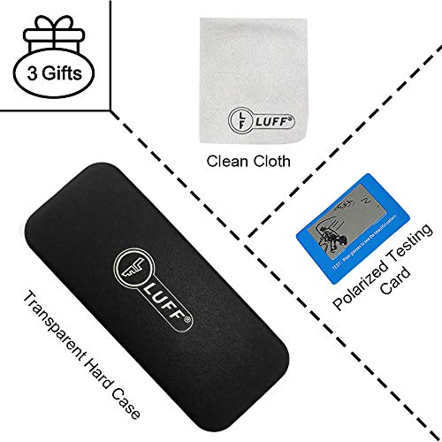 LUFF Gafas de sol polarizadas con clip Unisex-Elegantes y cómodos Clips Gafas de sol miopes para exterior/conducción/pesca (black)