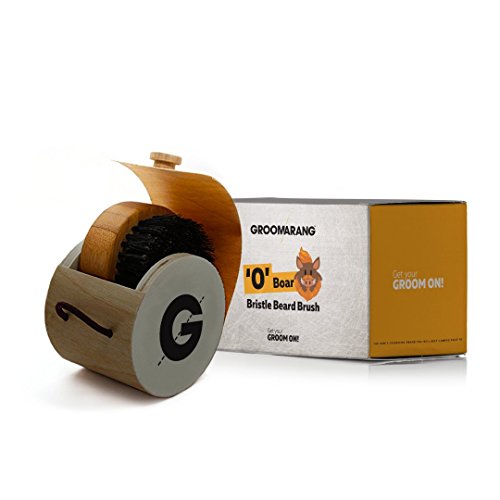 Lujoso cepillo Groomarang para barba, redondo, perfecto para regalo