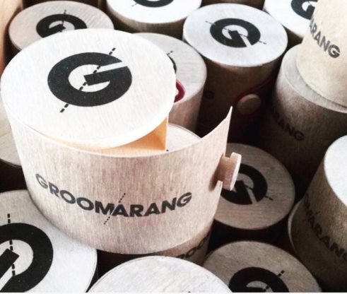 Lujoso cepillo Groomarang para barba, redondo, perfecto para regalo