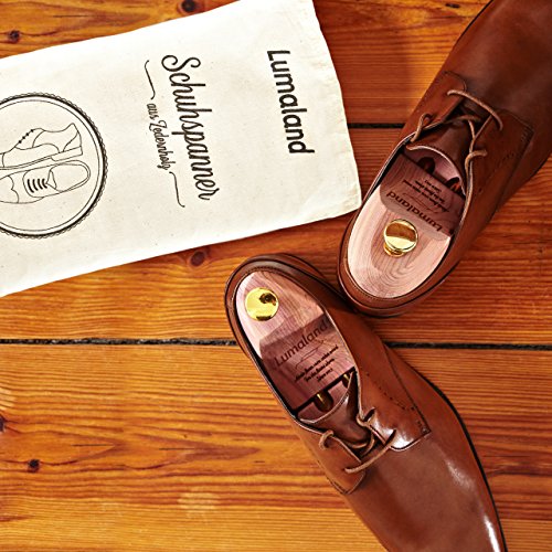Lumaland Horma de Zapatos de alta calidad para hombres y mujeres en madera de cedro con doble resorte Unisex talla 40/41