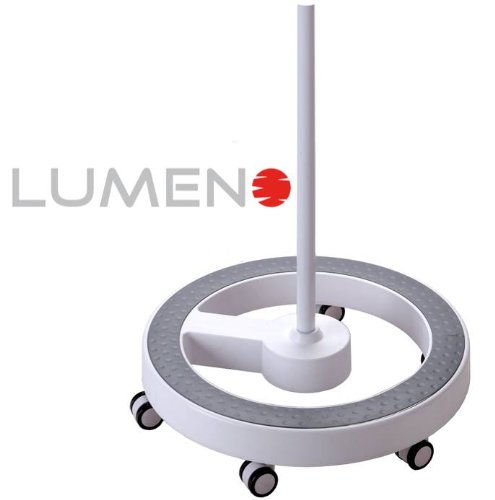 Lumeno Trípode con Ruedas 6159GR/ 6159GN, con Anillo Base Gris o Verde para lámpara Lupa, lámpara de Trabajo, cosmética, lámpara de Aumento. Diseño Adaptado con la Serie 721X/821X/851X Gris