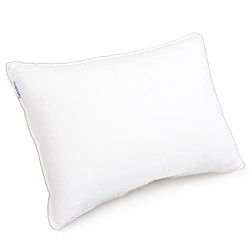Lunvon Almohada Viscoelástica - Almohada de Espuma de Memoria de Altura Ajustable, 71 x 51 cm, Gel Disipador del Calor, Funda de Almohada Desmontable, Blanco