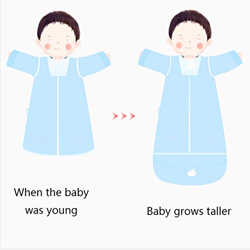 LUO Sacos de Dormir Saco de Dormir de los niños con Mangas Desmontables Puede ser Alargado y Engrosado Cuatro Estaciones Saco de Dormir Anti-Golpe for los niños de 2-7 años de Edad (Color : Pink)