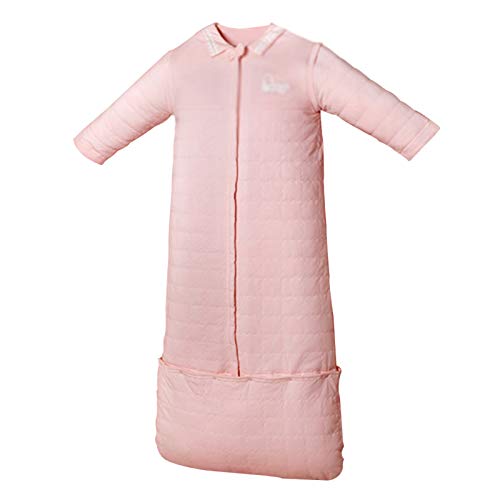 LUO Sacos de Dormir Saco de Dormir de los niños con Mangas Desmontables Puede ser Alargado y Engrosado Cuatro Estaciones Saco de Dormir Anti-Golpe for los niños de 2-7 años de Edad (Color : Pink)