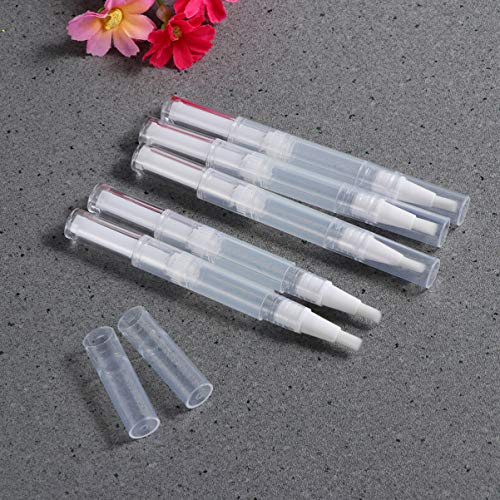 Lurrose 10 unids 3 ml Transparentes Twist Plumas Pluma de Aceite de Uñas Multifunción Recargable Envase Cosmético