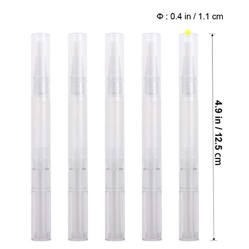 Lurrose 10 unids 3 ml Transparentes Twist Plumas Pluma de Aceite de Uñas Multifunción Recargable Envase Cosmético