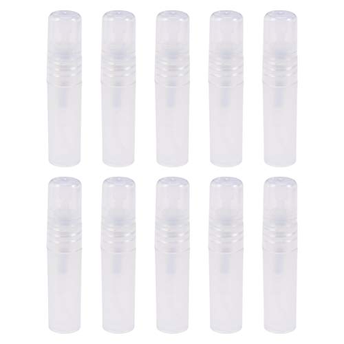 Lurrose - 20 botellas de spray de plástico vacías de perfume atomizador para viajes, 3 ml