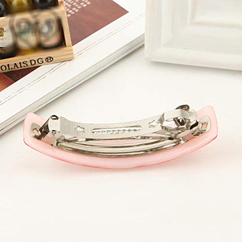 Lurrose 6 piezas cuadrados pasadores de pelo Barrette francés Jade Spring Barrette pasadores de pelo para mujer niña