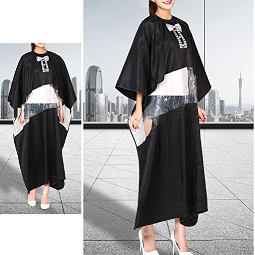 Lurrose Cubierta de Corte de Pelo Capa de Tinte para El Cabello Capa de Corte de Pelo Transparente Impermeable para Teñir El Cabello Permanente Aceite de Emu Corte de Pelo (Negro)