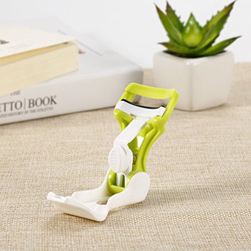 Lurrose Mini extensión de pelo pestañas rizador herramientas de maquillaje de titular de plástico (blanco)