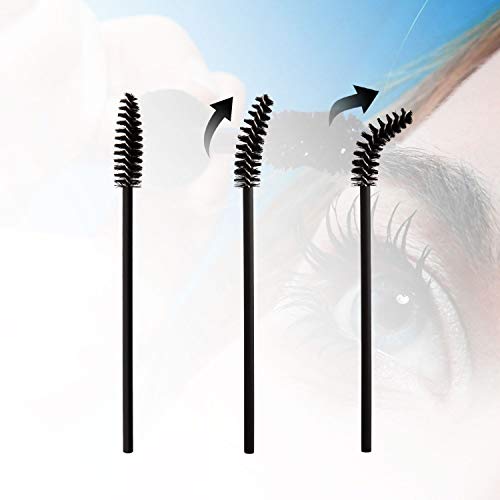 LUTER 400 Piezas Aplicadores De Maquillaje Desechables Incluidas 200 Piezas De Varitas De Rímel y 200 Piezas De Aplicadores De Labios Kit De Pestañas y Pinceles - Negro, Blanco