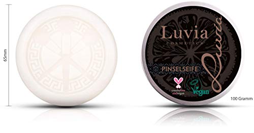 Luvia Cosmetics - Jabón limpiador de pinceles vegano/limpiador de pinceles de maquillaje para la limpieza de los pinceles cosméticos - Vegan Brush Cleaner Soap