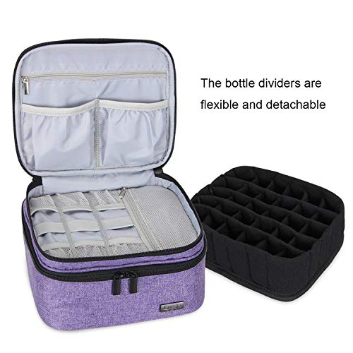 Luxja Caja para Aceite Esencial Organizador para Aceite Perfumado y Accesorios(30 Botellas) sin Accesorios
