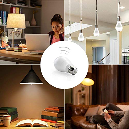 Luxvista Bombilla E27 5W LED Sensor de Movimiento, Blanco Cálido 2800K, Sensor PIR+Sensor de Luz, Infrarrojo Encendido/Apagado Automático, Luz Nocturna Lámpara Exterior/Interior