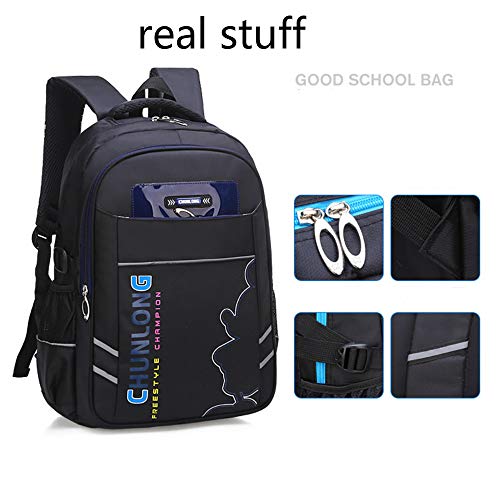 LYJZDP Mochilas, Mochilas Escolares para NiñOs De Primaria En Los Grados 1-6, Mochilas Impermeables Y Resistentes Al Desgaste para NiñOs