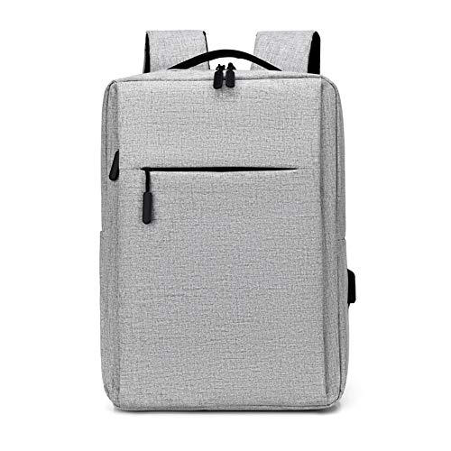 Lzww Mochila para Portátil Mochila de Negocios Antirrobo con Puerto de Carga USB, Impermeable para Hombres Mujeres Regalos Se Adapta a Portátiles de 15,6 Pulgadas,Blanco