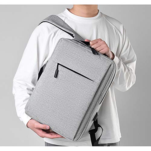 Lzww Mochila para Portátil Mochila de Negocios Antirrobo con Puerto de Carga USB, Impermeable para Hombres Mujeres Regalos Se Adapta a Portátiles de 15,6 Pulgadas,Blanco
