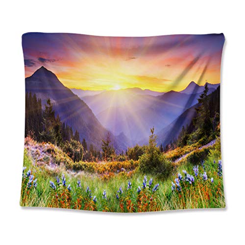 LZYMLG - Tapiz de pared para colgar en la pared, diseño hippie de paisaje natural de la selva del sol GT111018, 100 x 150 cm (lijado)