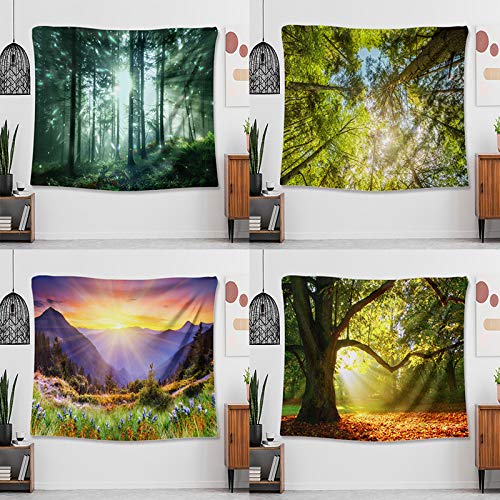 LZYMLG - Tapiz de pared para colgar en la pared, diseño hippie de paisaje natural de la selva del sol GT111018, 100 x 150 cm (lijado)