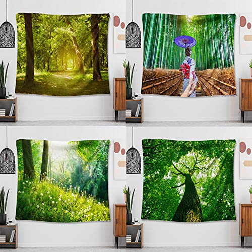 LZYMLG - Tapiz de pared para colgar en la pared, diseño hippie de paisaje natural de la selva del sol GT111018, 100 x 150 cm (lijado)