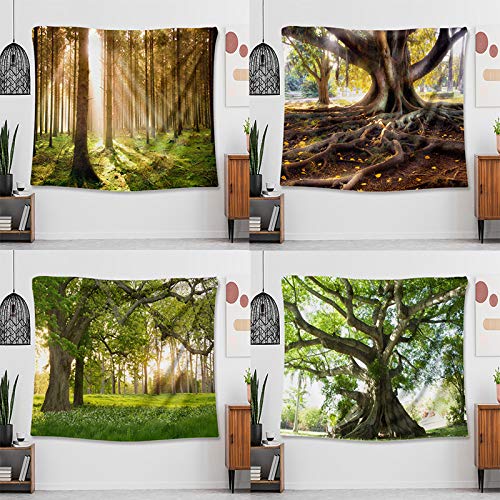LZYMLG - Tapiz de pared para colgar en la pared, diseño hippie de paisaje natural de la selva del sol GT111018, 100 x 150 cm (lijado)