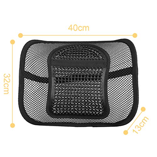Magicfun Cojín Lumbar, Soporte para la Espalda Lumbar Soporte para Silla de Oficina Coche corrije la Postura Alivia el Dolor Lumbar
