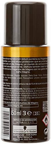 Magno Desodorante "Spray Gold" Fragancia Irresistible - Pack de 3 x 150 ml (Total: 450 ml)