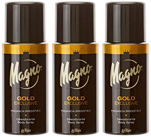 Magno Desodorante "Spray Gold" Fragancia Irresistible - Pack de 3 x 150 ml (Total: 450 ml)