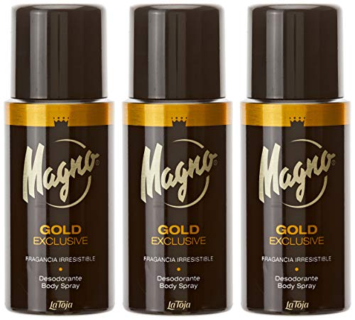 Magno Desodorante "Spray Gold" Fragancia Irresistible - Pack de 3 x 150 ml (Total: 450 ml)