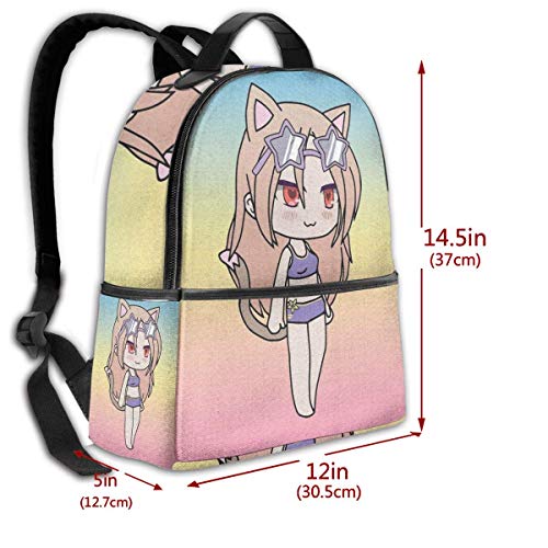 Maichengxuan Gacha Life Picc Estudiante Escuela Bolsa Ciclismo Ocio Viaje Camping Mochila al aire libre