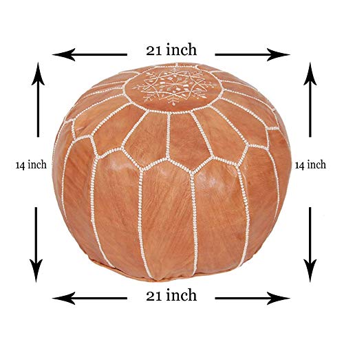 Maison de Marrakech - Funda para puf, diseño marroquí, color cuero