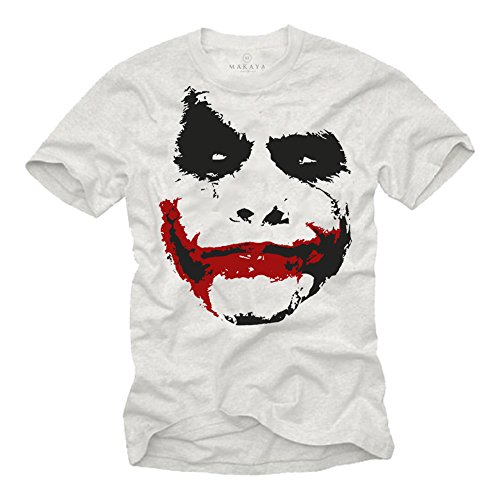 MAKAYA Camiseta Joker Hombre Negro XXL