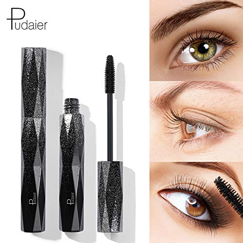 Make Up Mega Volumen Colágeno 24H, Máscara de Pestañas Mega Duración, Color Negro